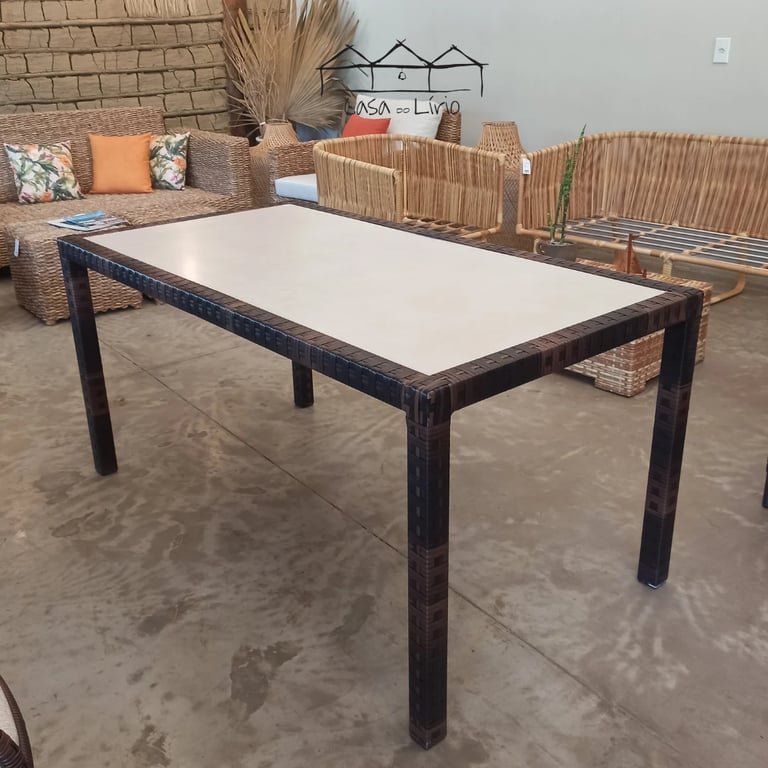 Mesa Eloah - Tampo De Porcelanato | Casa do Lírio