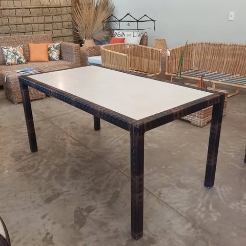 Mesa Eloah - Tampo De Porcelanato | Casa do Lírio