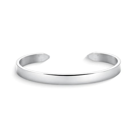 Bracelete Prata Liso Ajustável Minimalista | Like Joias e Acessórios