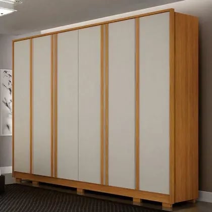 Roupeiro Leifer Ares 6 Portas com Pés | ELETRO KIT