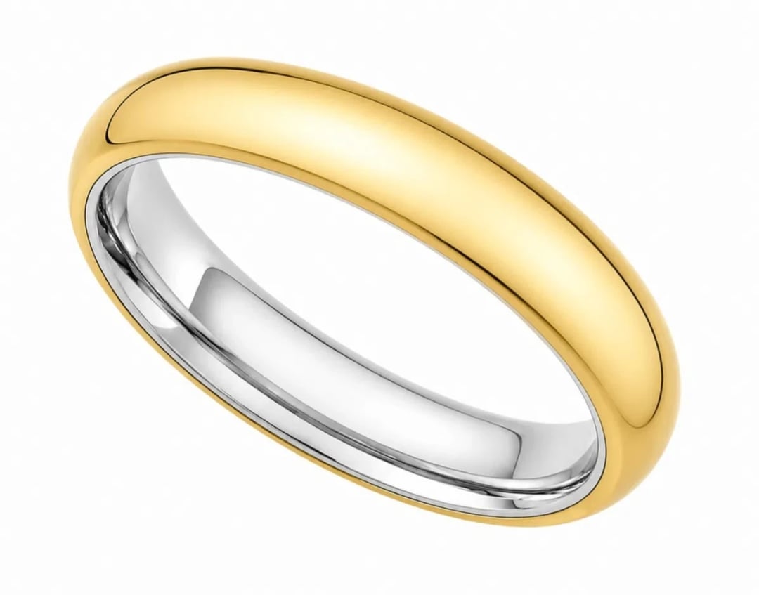 Aliança Basic Abaulada 6mm Moeda Antiga | Like Joias e Acessórios