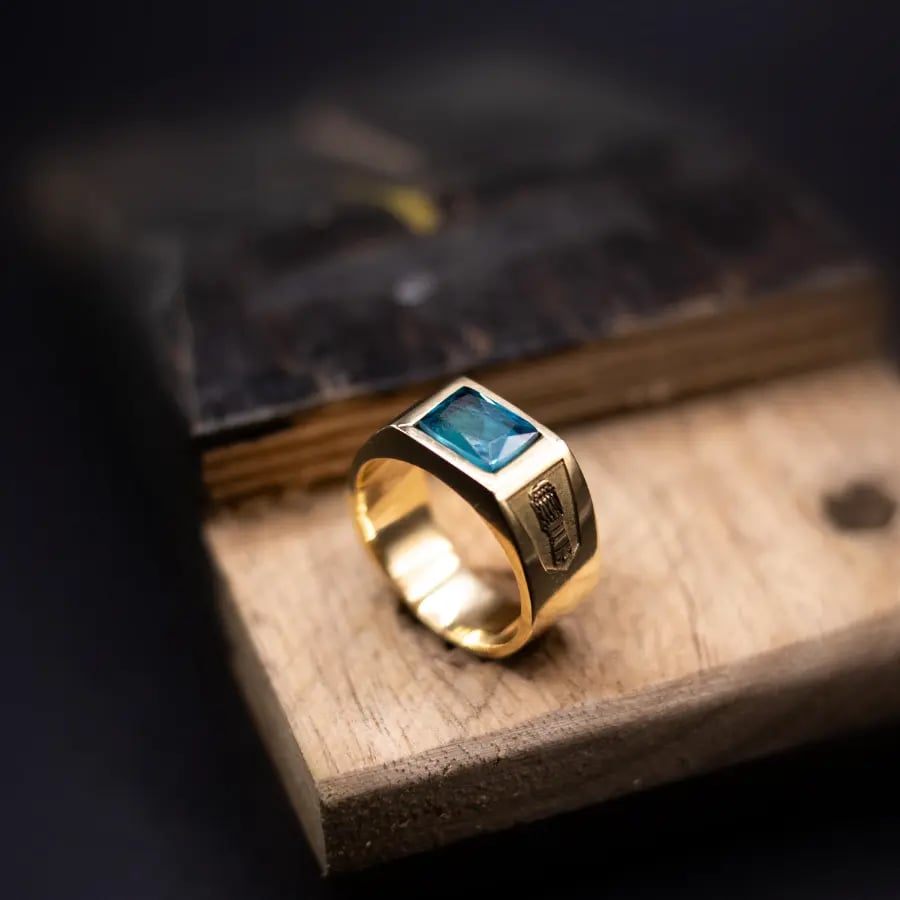 ANEL DE PEDRA PERSONALIZADO | Mafia do Ouro18k (2)