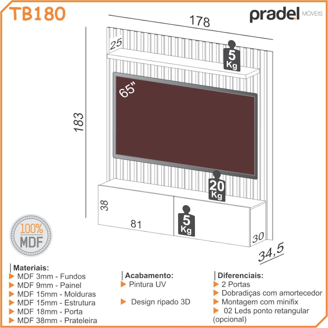 Painel Dalla Costa TB180 | ELETRO KIT (4)