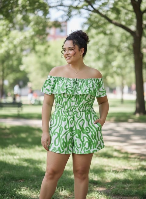 Macaquinho Plus Size PS86 | Dryffer Fashion