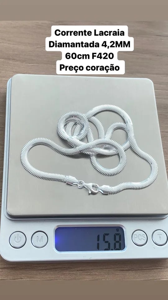 L1-28 LACRAIA DIMANTADA 4,2MM 60CM | Everest Jóias