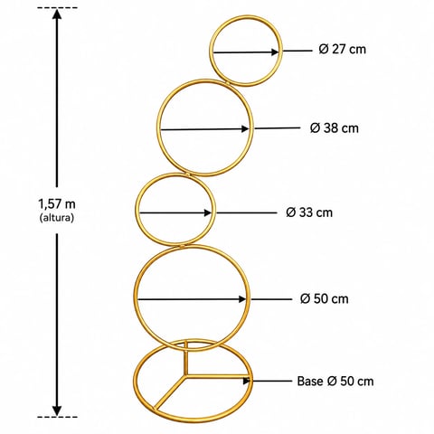 ARCO 4 ARGOLAS 27/38/33/50 DIAM | ART'S FERRO