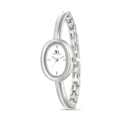 Relógio Bracelete Feminino Oval Louvre Prata | Like Joias e Acessórios