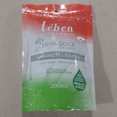 SABONETE LIQUIDO LEBEN 200ML (REFIL) ERVA DOCE | Evidenci distribuidora