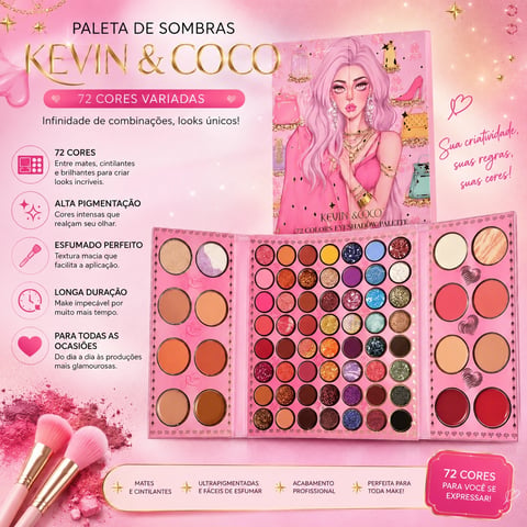 Paleta de Sombras 72 Cores | Loja Chrysdape