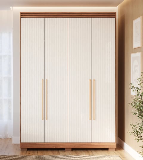 Roupeiro Panan Julia 4 Portas com Pés | ELETRO KIT