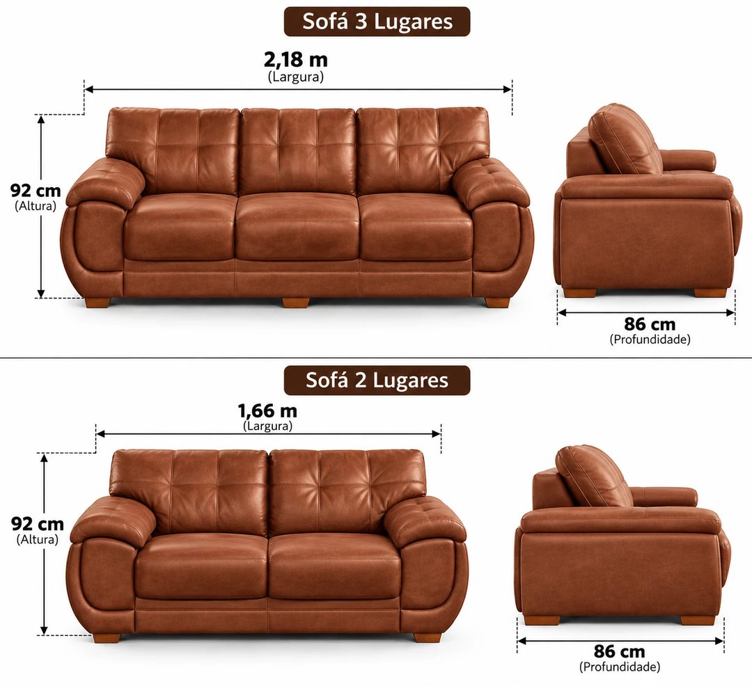 Sofá RG Estofados Caribe 3 e 2 Lugares | ELETRO KIT (3)