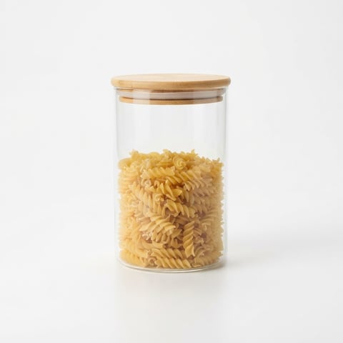 Pote de vidro 1,5 L tampa bambu | Linqui