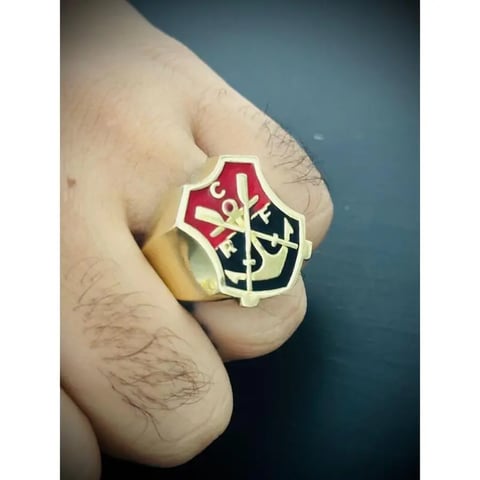 ANEL ESCUDO DO REMO FLAMENGO RESINADO | Everest Jóias