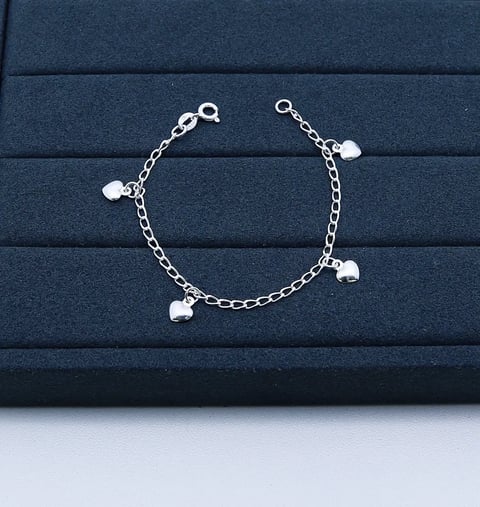 H4-47 PULSEIRA BABY CORAÇÃO ABAULADO | Everest Jóias