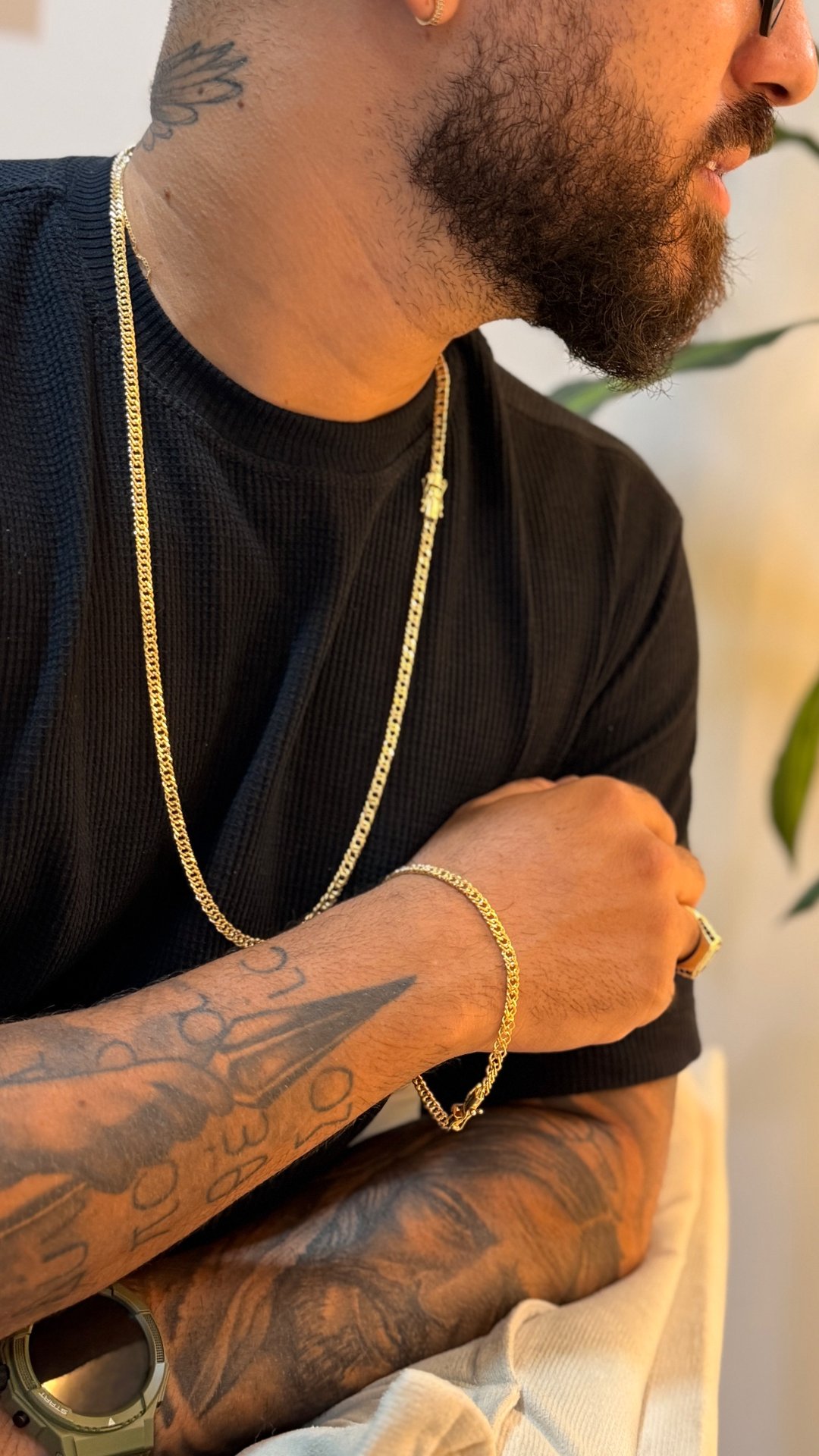 CONJUNTO CORRENTE + PULSEIRA GRUMET DE 3MM | Everest Jóias (2)
