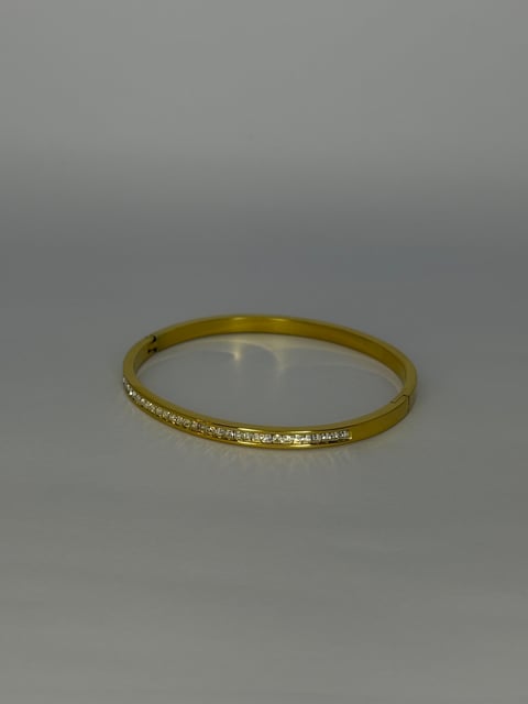 Bracelete aço dourado | X1joias
