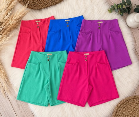 Short plus size crepe PS30 | Dryffer Fashion