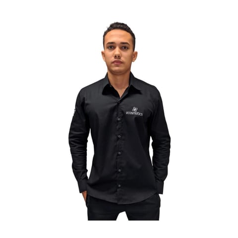 CAMISA E-COSMETICS SALON PRETA TAMANHO P | Horizont Distribuidora