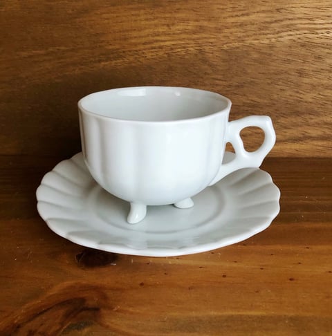 Xícara c/ Pires Jucélia Chá | Nah Porcelanas