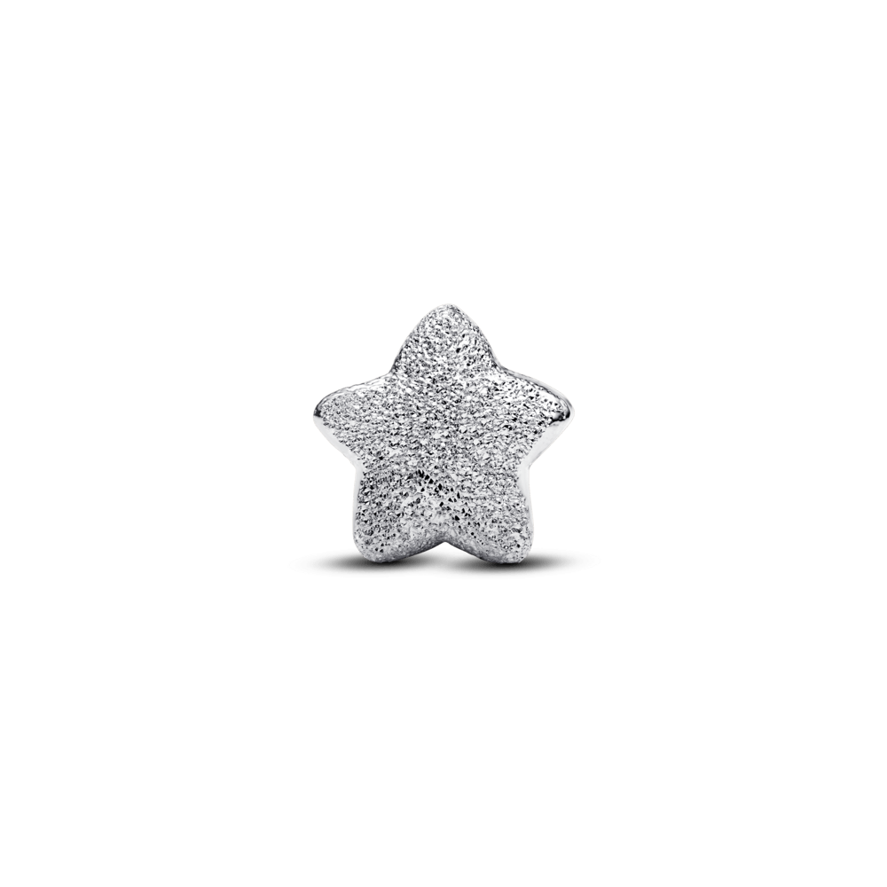 Mini Charm Prata Estrela Texturizada | Like Joias e Acessórios
