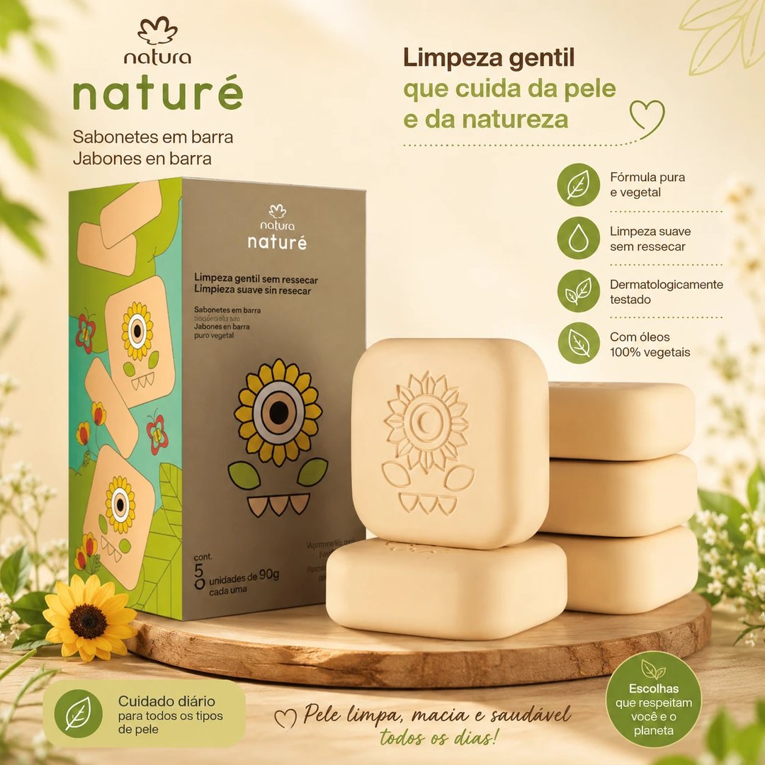 Sabonete 4 unids Naturé 100g | Loja Chrysdape