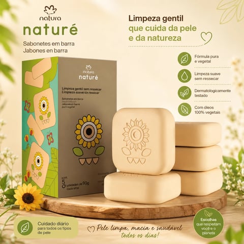 Sabonete 4 unids Naturé 100g | Loja Chrysdape