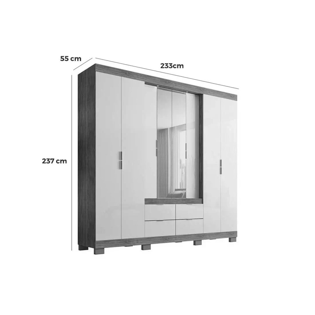 Roupeiro Rud Rack londrina 8 Portas com 4 Gavetas | ELETRO KIT (2)