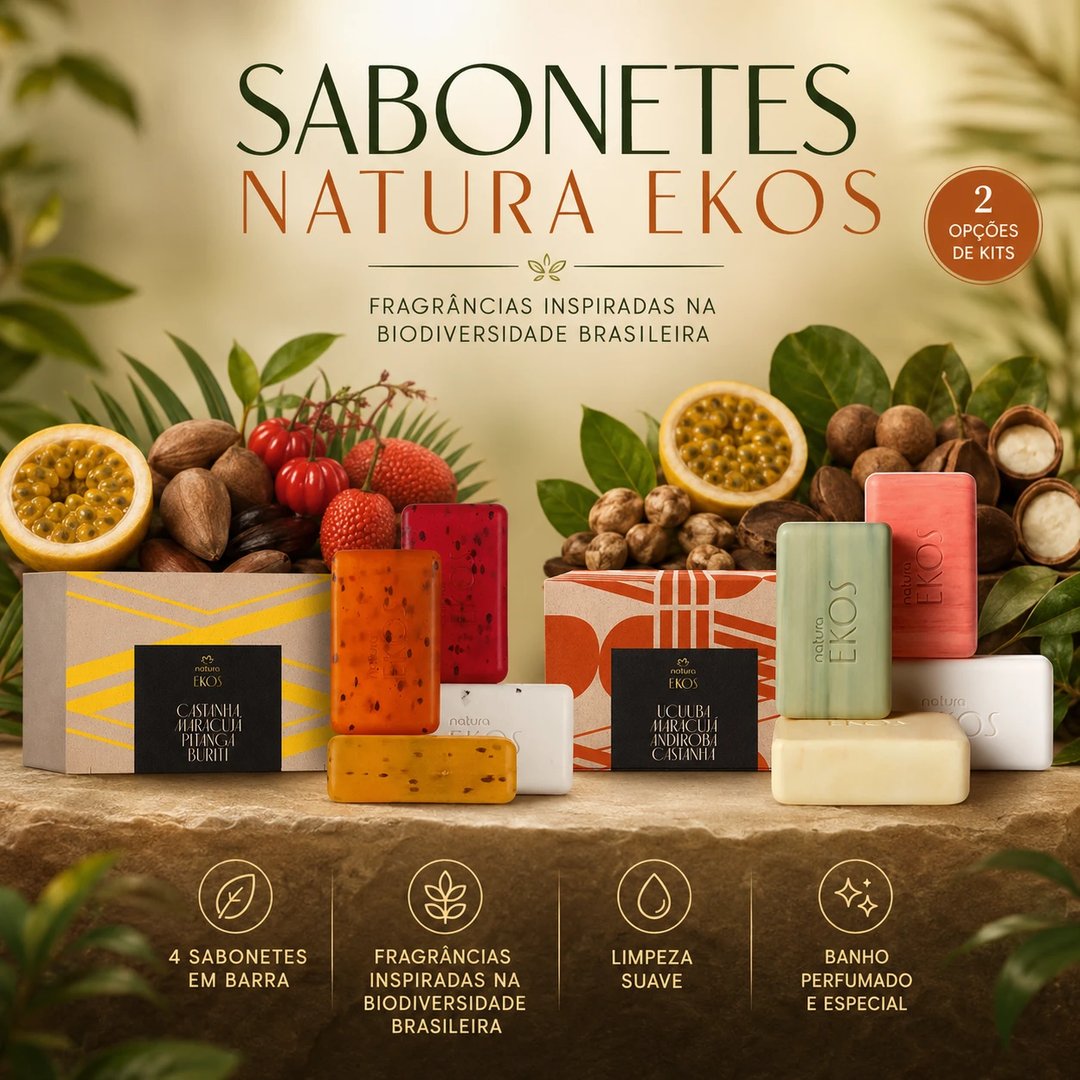 Sabonete EKOS 04 unids 100g | Loja Chrysdape
