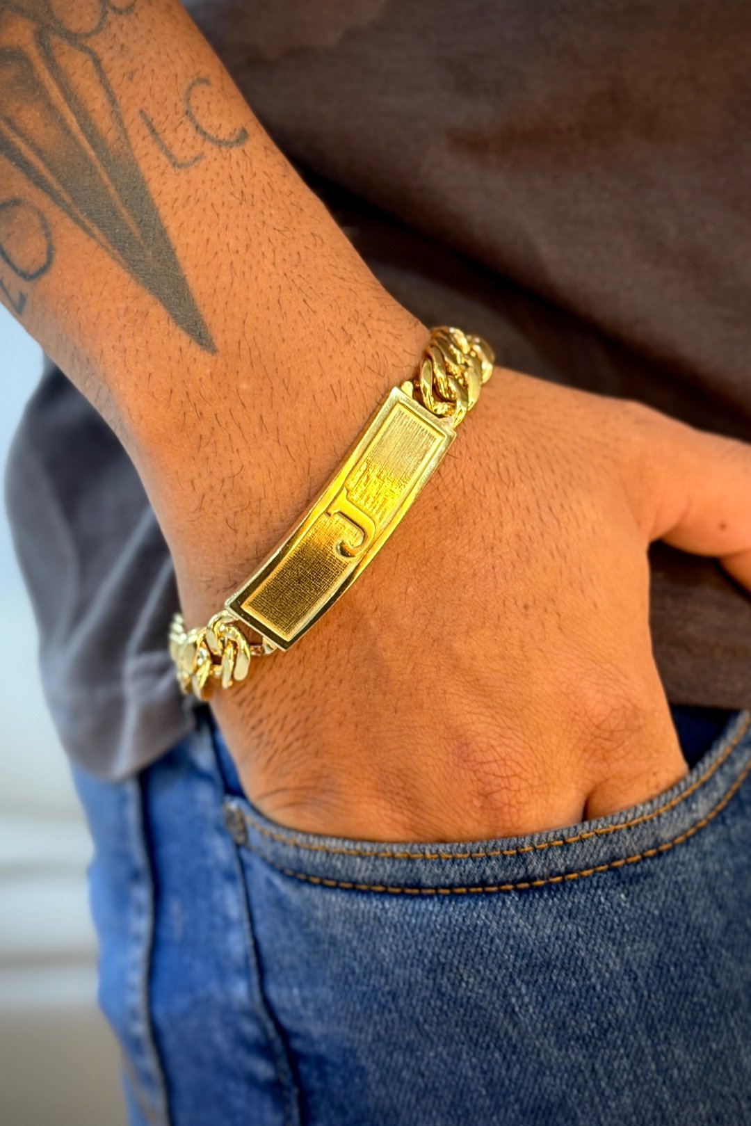 BRACELETE PERSONALIZADO COM CHAPA DE 3MM DE ESPESSURA | Everest Jóias
