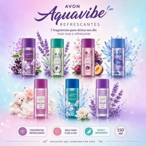 Body Splash 150ml AQUAVIBE AVON | Loja Chrysdape