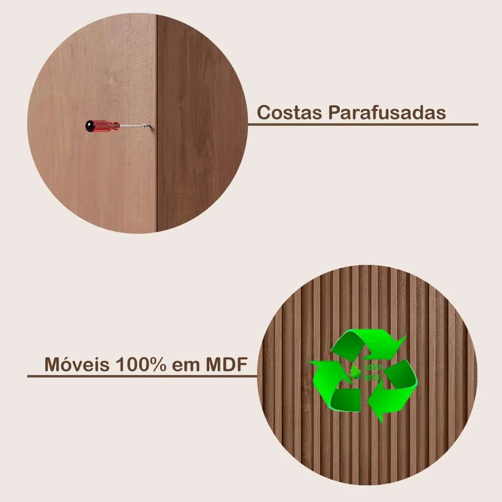 Roupeiro Mademarques Valencia 6 Portas com Espelho | ELETRO KIT (6)