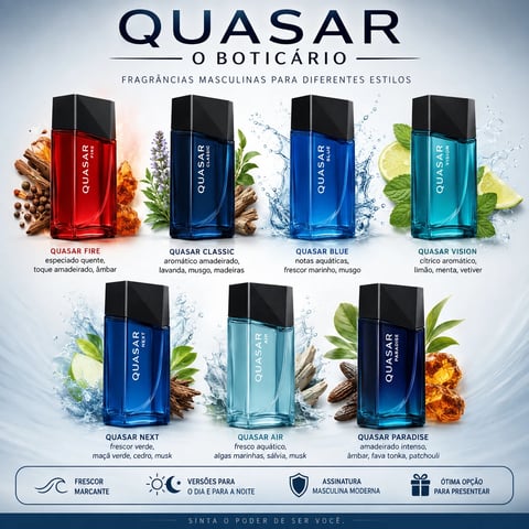 Perfume QUAZAR 100ml OBoticário | Loja Chrysdape