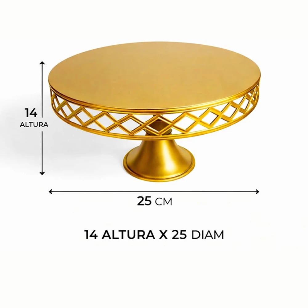 BOLEIRA LOSANGO PÉ CORNETA 25 DIAM LUXO | ART'S FERRO