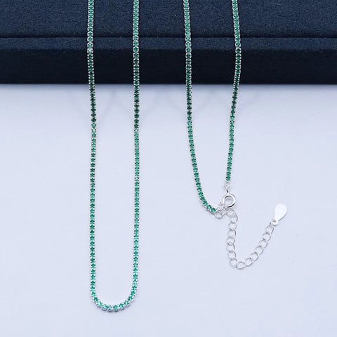 C5-32 COLAR RIVIERA ESMERALDA 2MM 40+5CM | Everest Jóias