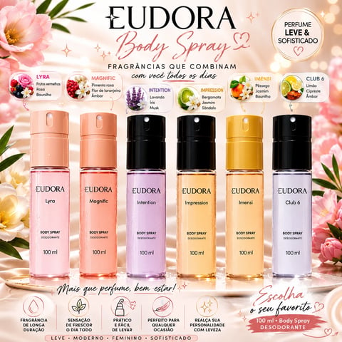 Body spray EUDORA 100ml | Loja Chrysdape