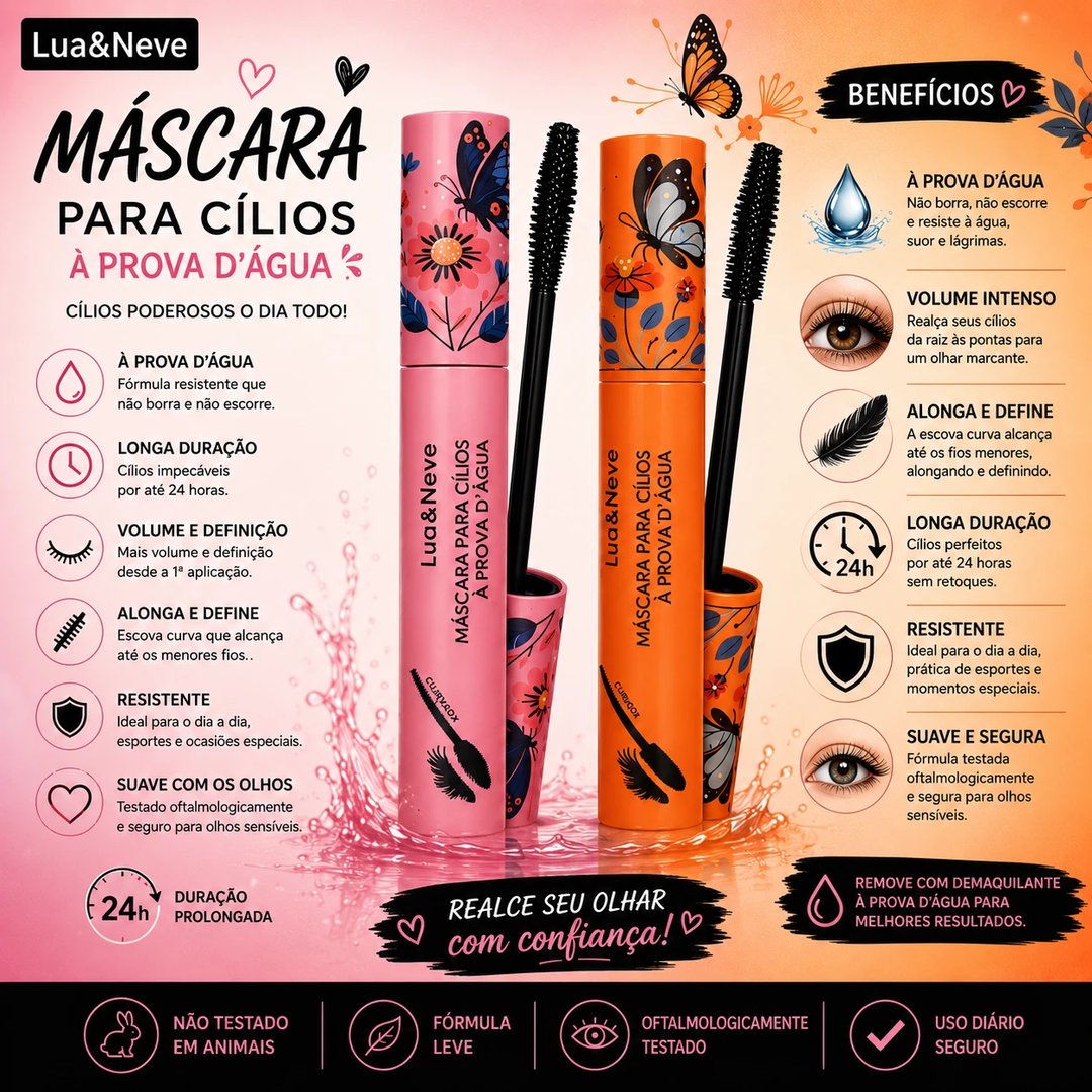 Mascara de Cílios a prova d'água PRETA | Loja Chrysdape