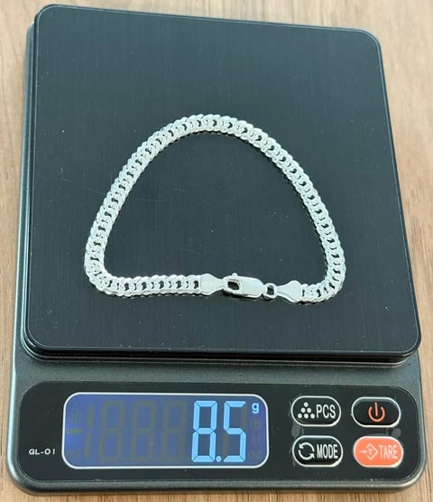 L4-33 PULSEIRA GRUMET DUPLO 6MM 21CM | Everest Jóias
