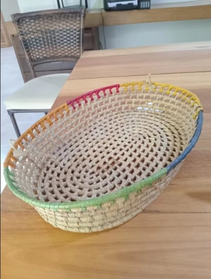 Cesta Artesanal Oval De Palha De Carnauba | Casa do Lírio