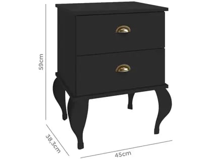 Mesa de Cabeceira Movelbento CL4001 com 2 Gavetas | ELETRO KIT (2)
