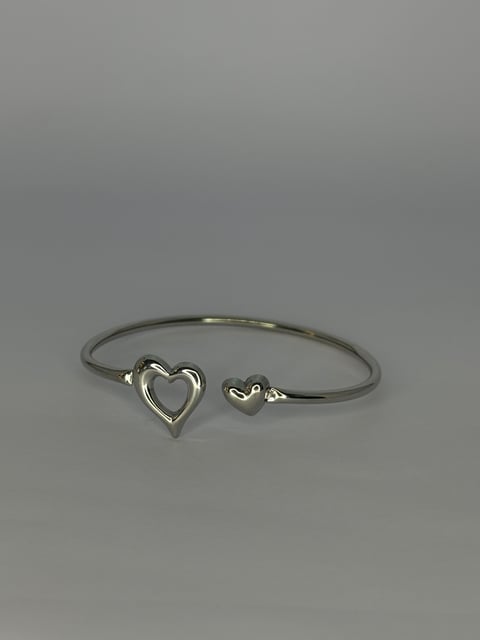 Bracelete aço prata | X1joias