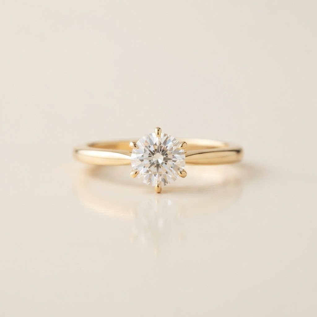 Anel solitário ouro 18k | Linqui