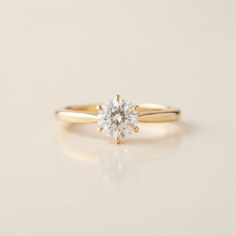 Anel solitário ouro 18k | Linqui