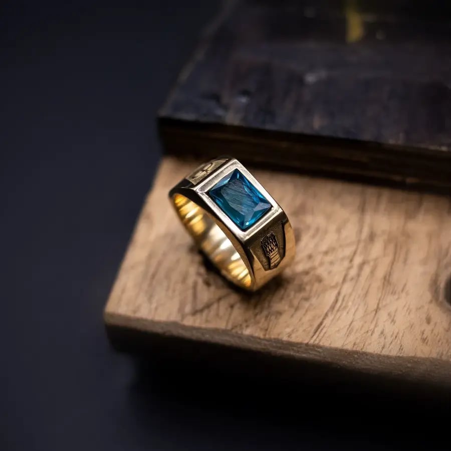 ANEL DE PEDRA PERSONALIZADO | Mafia do Ouro18k
