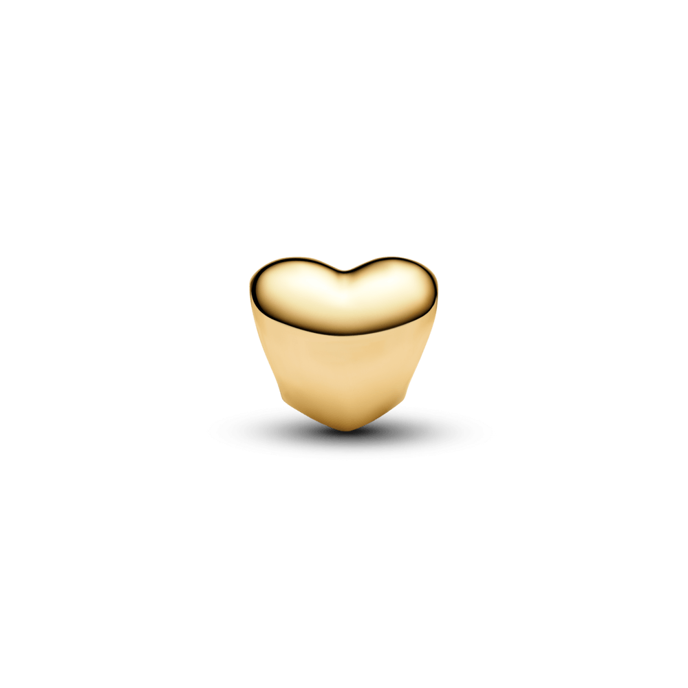 Mini Charm Dourado Coração Gravável | Like Joias e Acessórios