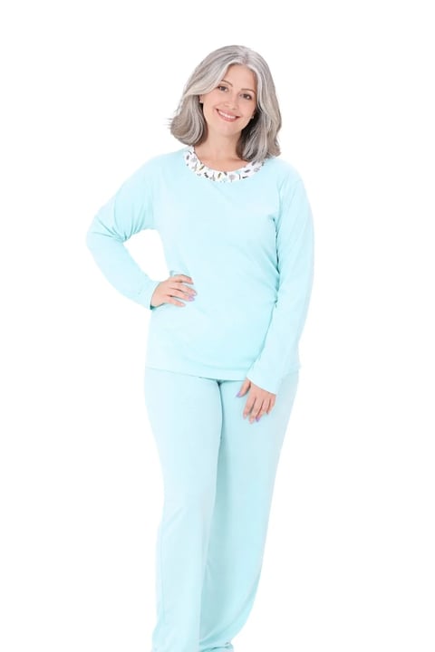 PIJAMA MALHA FRIA SENHORA | Gatto Style