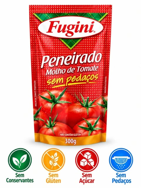 MOLHO TOMATE FUGINI TRADIC PENEIRADO SACHE 36X300G | Central de Negócios B2B
