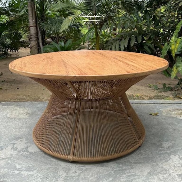Mesa Donna Com Tampo De Madeira | Casa do Lírio