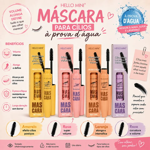 Mascara de Cílios prova d'água PRETA | Loja Chrysdape