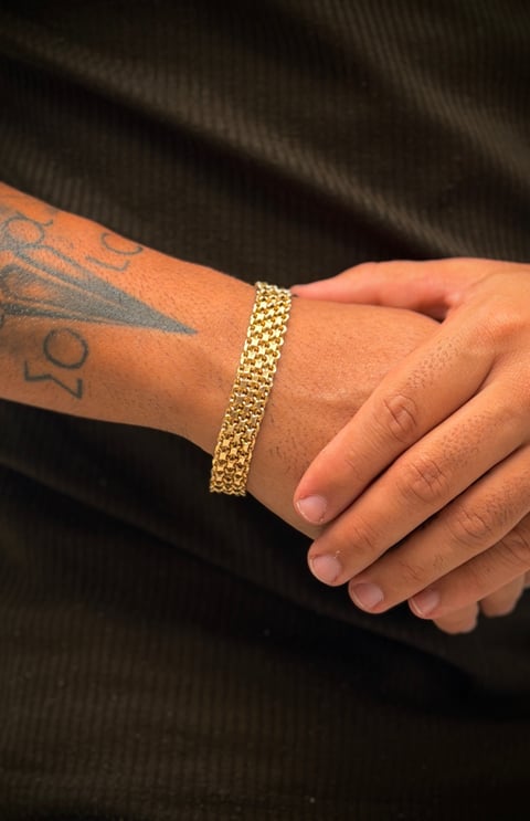 PULSEIRA ESTEIRA CADEADO DE 12MM (INSPIRAÇÃO NINO ABRAVANEL) | Everest Jóias