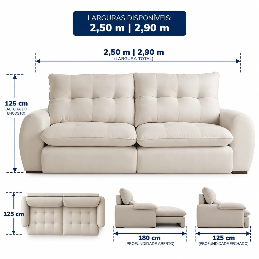 Sofá Maguimóveis Retrátil Reclinável Oslo 1127 | ELETRO KIT (5)